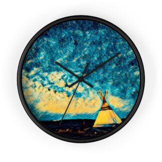 Starry Night in Terlingua - Wall clock