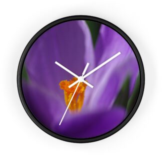 Purple Crocus - Wall Clock