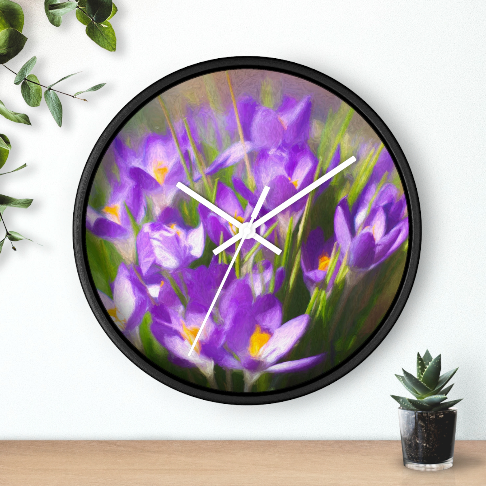 Painted Crocus - Wall clock - Image 3